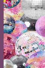 Disco Mirror Ball Notebook: Fun Pretty Aesthetic Women's 100 Page Lined Journal picture