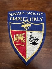 Vintage US Navy Naval Air Facility Naples Italy Patch picture