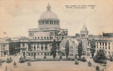 Boston MA First Church of Christ Scientist Christian Science Mother Church RPPC picture