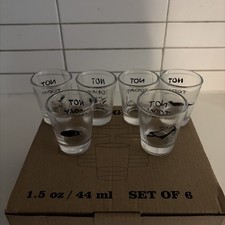 Silly Animal Brand New Set of 6–1.5 oz Clear Shot Glasses Original Packaging picture