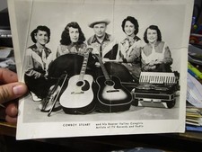 J26 Old Picture Photo COWBOY STUART Beaver Valley Cowgirls Accordion Guitar Band picture