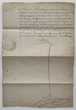 1744 Versailles Letter Signed Louis picture