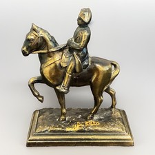 Vintage Napoleon Bonaparte on Horseback Figurine Ajaccio Souvenir Bronze Tone picture