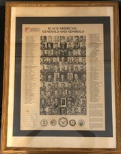Vintage 1985 Nabisco Black American Generals Admirals Framed Poster Colin Powell picture
