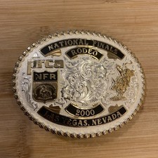 2000 NFR Las Vegas National Finals Rodeo Belt Buckle PRCA Montana Silversmiths picture