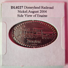 Disneyland Retired Pressed Nickel - Disneyland Railroad Locomotive DL0227 picture