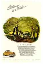 🚗 Autumn is a Frolic - 1949 Frazer Vintage Ad Poster - 24x36” - Hi-Res💎 Print picture