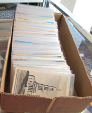 500 Vintage POSTCARDS LOT  Divided Back White Boarder  Linen  Chrome Sleeved B picture