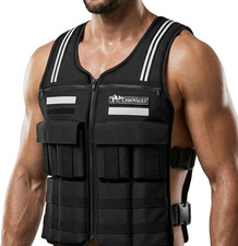 Adjustable Weighted Vest with 2-40LB Detachable Soft Silicone Counterweight picture