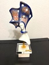 VINTAGE Galos Porcelain Sculpture Gold Platinum Accents 1990 Art Deco 12