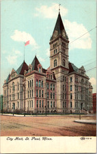 Vintage Postcard Saint Paul Minnesota Historic City Hall Stone Tower picture