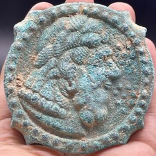 WONDERFUL ANCIENT ANCIENTGREEK BRONZE UNIQUE PENDANT 300-400AD picture