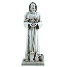 St. Fiacre Garden Statue, 12'' Outdoor Statues (USUALLY SHIPS IN 2 DAYS) picture