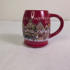 red ceramic souvenir mug from the 2014 Christmas market in Münster, Germany... picture