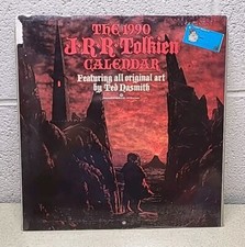 Vtg J.R.R Tolkien Calendar 1990 Hobbit Lord of the Rings Ted Nasmith Art SEALED picture