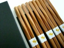 10 (5 pairs) Elegant Twist Bamboo Chopsticks picture