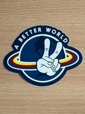 Dutch Bros A Better World Peace Sign Sticker Vintage HTF Rare picture