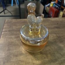 Jeannette French Poodle Marigold Iridescent Glass Powder Jar picture