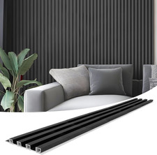 8-Pack 96 X 6In WPC Acoustic Slat Wall Panel for Modern Interior Decor TV Back picture