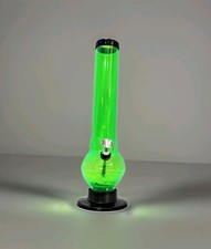 Translucent Green acrylic double-bubble water pipe 12