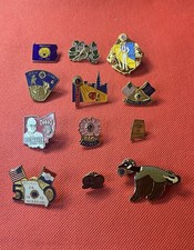 Vintage Lions Club International Pins Lot Of 12 1960s, 1970s & 1980s picture