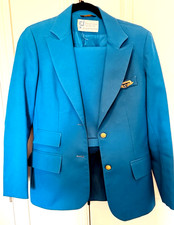 VTG.  EASTERN AIRLINES STEWARDESS UNIFORM w NAME, WINGS (10K GF) & GARMENT BAG picture