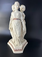 Copeland Three Graces Figurine Ivory Gold Parian Porcelain Antique picture