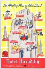 Hotel Piccadilly NYC Postcard - Times Square Celebrities - 1940s/50s picture