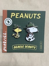 RARE Pintrill x Peanuts Snoopy & Woodstock Beagle Scouts Pin Set (NEW) picture