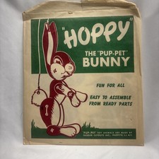 VTG 1940s Hoppy The Pup-pet Bunny Badger Cutouts Never Used picture