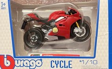 Bburago 1:18 DUCATI Panidale v4 MOTORCYCLE Bike Collection Model Toy Gift picture