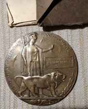 Great Britain? Death Penny Memorial Plaque WWI William Sewell Papers & Holder picture
