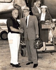 CUBAN CUBA MAFIA MOB GEORGE RAFT HAVANA AIRPORT CAPRI 1950s PORTRAIT PHOTO MA27 picture