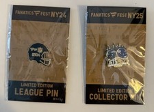 2024 & ‘25 Fanatics Fest Exclusive NFL Collector's Pin Set NY Giants & Jets /100 picture