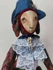 Handmade Baroque Gentleman Art Doll, OOAK Textile Figure, Gothic Collectible  picture