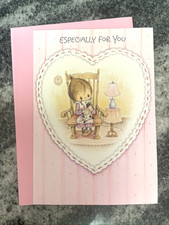 Vintage Greeting Card Betsey Clark Mother's Day 1990 UNUSED Rocking chair puppy picture