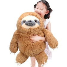 Winsterch Large Sloth Stuffed Animalkids Fluffy Stuffed Sloth Teddy Bear picture