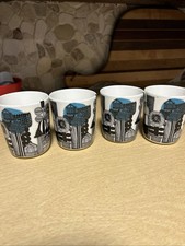 Marimekko Oiva Siirtolapuutarha Mugs Black and White, 8.5 Oz, Set of 4 picture