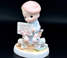 Precious Moments 1990s PM Club Figurine Toys for Children •Playful Charity Scene picture