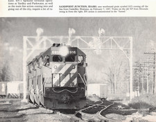 Burlington Northern 6916 Diesel Locomotive Sandpoint Junction Idaho Rail Mag Cut picture