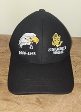 U.S. Army 20th Engineer Brigade  Veteran Militaria Theme Black Cap 1966-1968 picture
