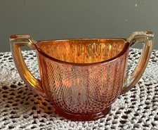 Vintage Marigold Carnival Glass-Open Sugar Bowl 1960's picture