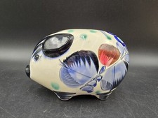 Tonala Mexican Pottery Pig Piggy Bank Signed picture