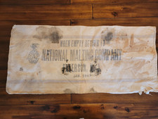 Vintage National Malting Company Hops Grains Sack Bag WWII 1942 Paterson NJ picture