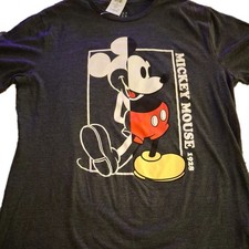 Disney Mickey Mouse Classic T-Shirt for Adults – Dark Gray, Size LT picture