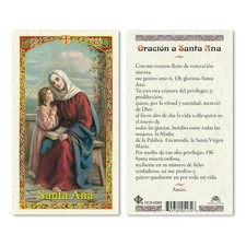 Santa Ana Madre de María Tarjecta de Oración Laminada picture