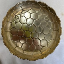 Vintage 1960s SOLID BRASS ASHTRAY-INDIA  5-1/2