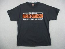 Harley Davidson Shirt Large Men's Black Short Sleeve Taku Harley Juneau Alaska picture