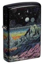Zippo Space in Color Design 540 Fusion Tumbled Chrome 46432 picture