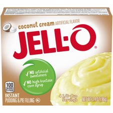 Jell O Coconut Cream Pudding Mix Pack of 24 Easy Dessert 3.4 Ounce Boxes picture